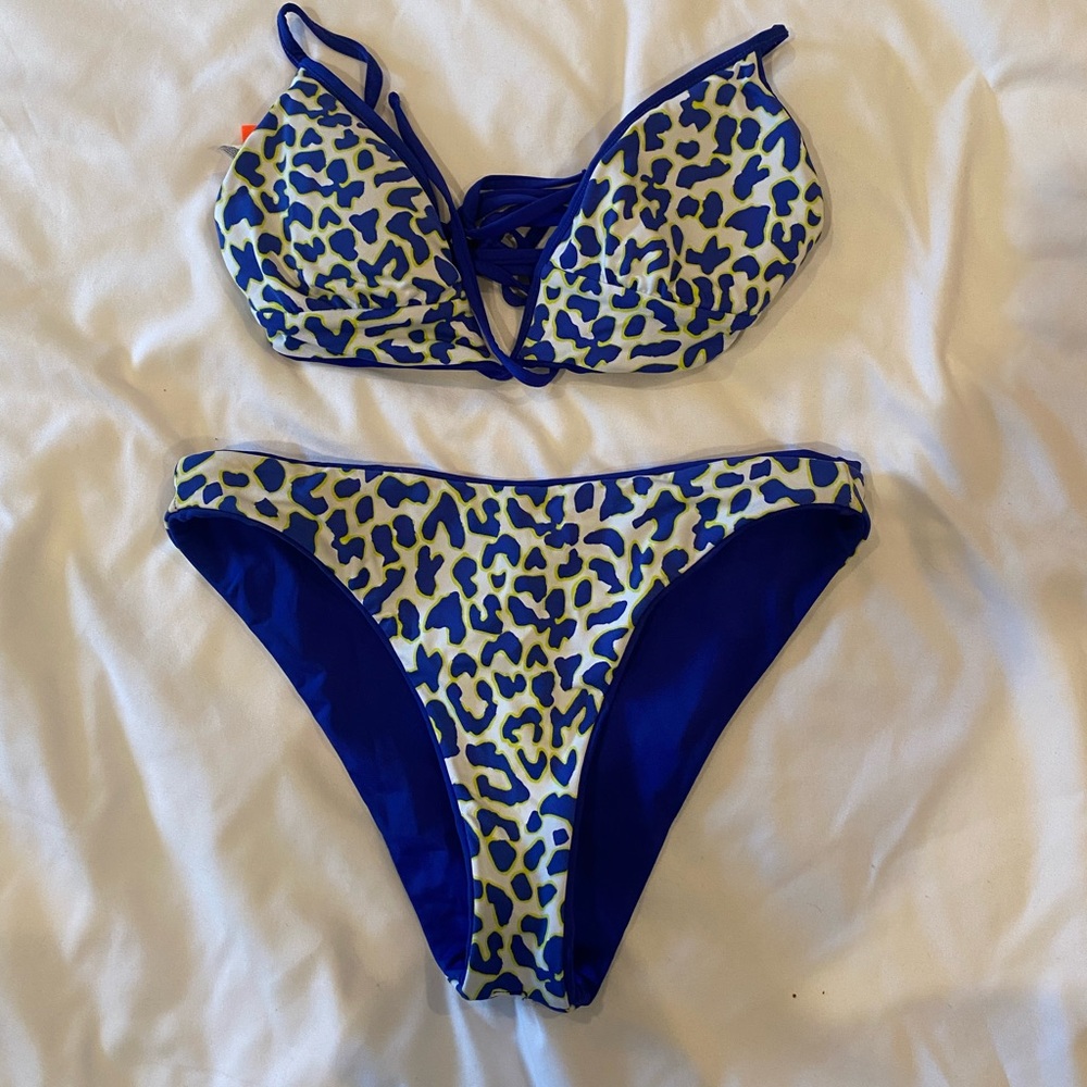 MAAJI BLUE AND CHEETAH BIKINI